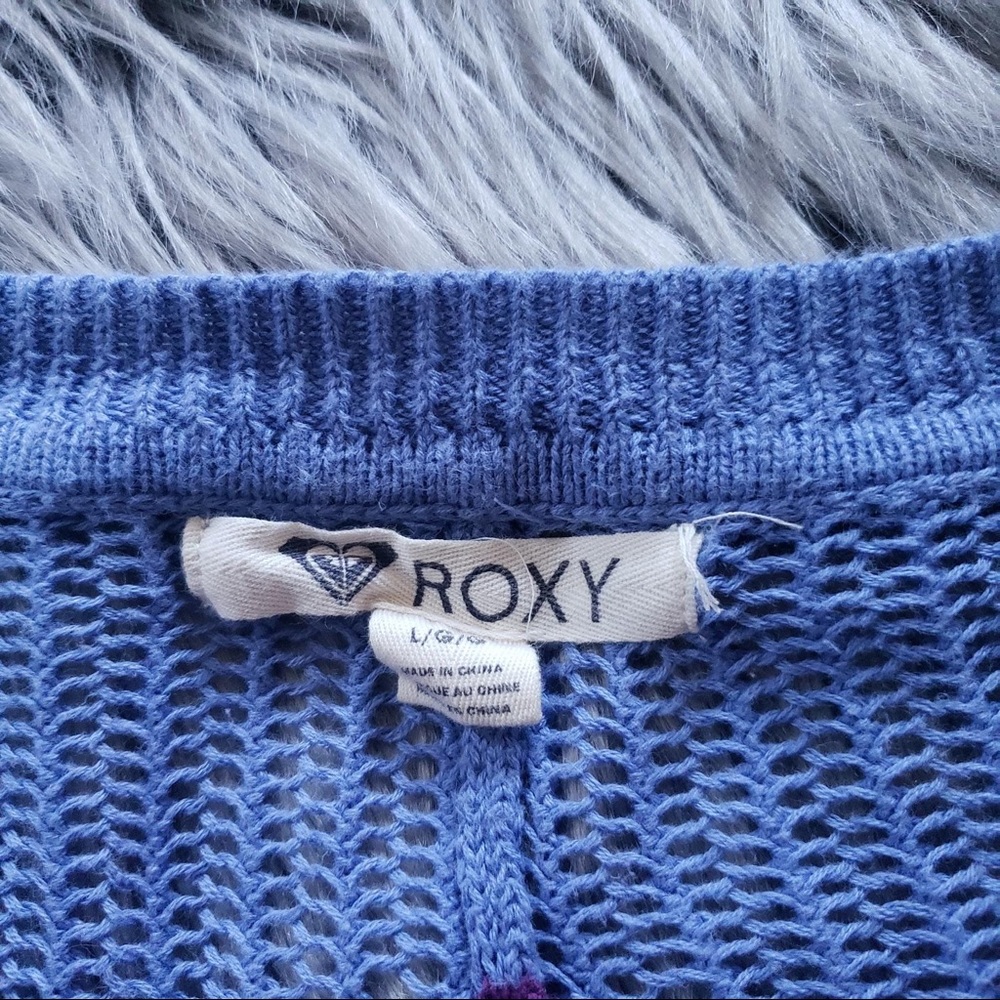 Roxy Loose knit long sleeve pullover striped top - Picture 3 of 8